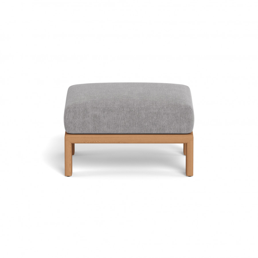 Harbour Palm Beach Teak Ottoman - Teak Natural / Altona Dove