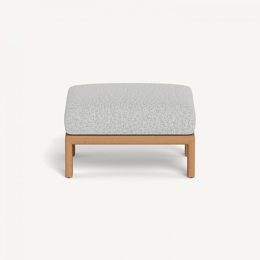 Harbour Palm Beach Teak Ottoman - Teak Natural / Copacabana Sand