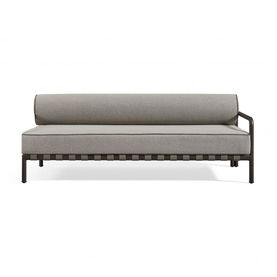 Harbour Parker 2 Seat 1 Arm Right - Aluminum Bone / Copacabana Sand / Copacabana Sand