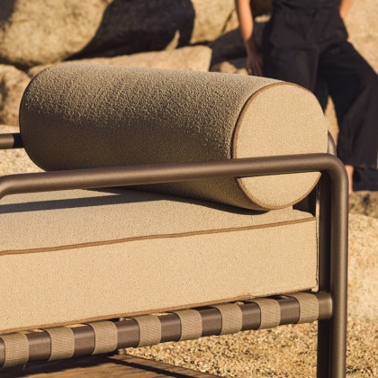 Harbour Parker 2 Seat 1 Arm Right - Aluminum Bone / Copacabana Sand / Copacabana Sand