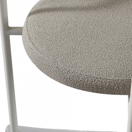 Harbour Porto Aluminum Dining Chair - Aluminum Bone / Riviera Stone