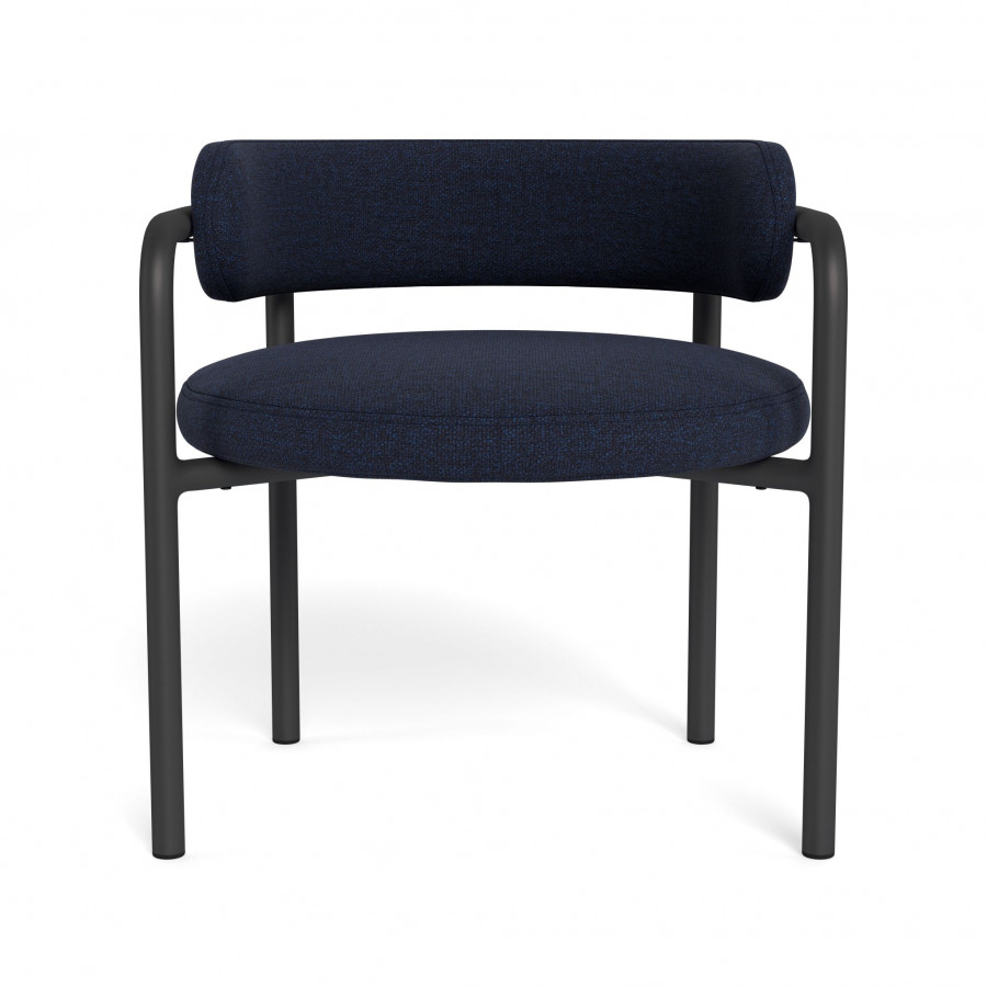 Harbour Porto Aluminum Club Chair - Aluminum Asteroid / Siesta Indigo