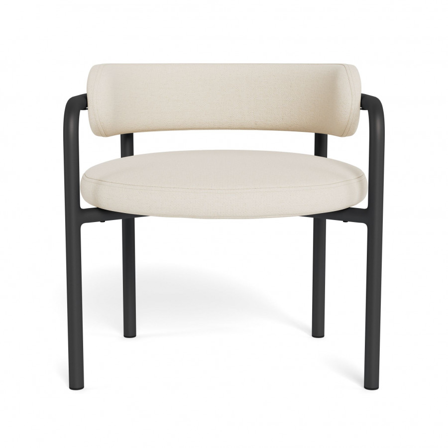 Harbour Porto Aluminum Club Chair - Aluminum Asteroid / Siesta Ivory
