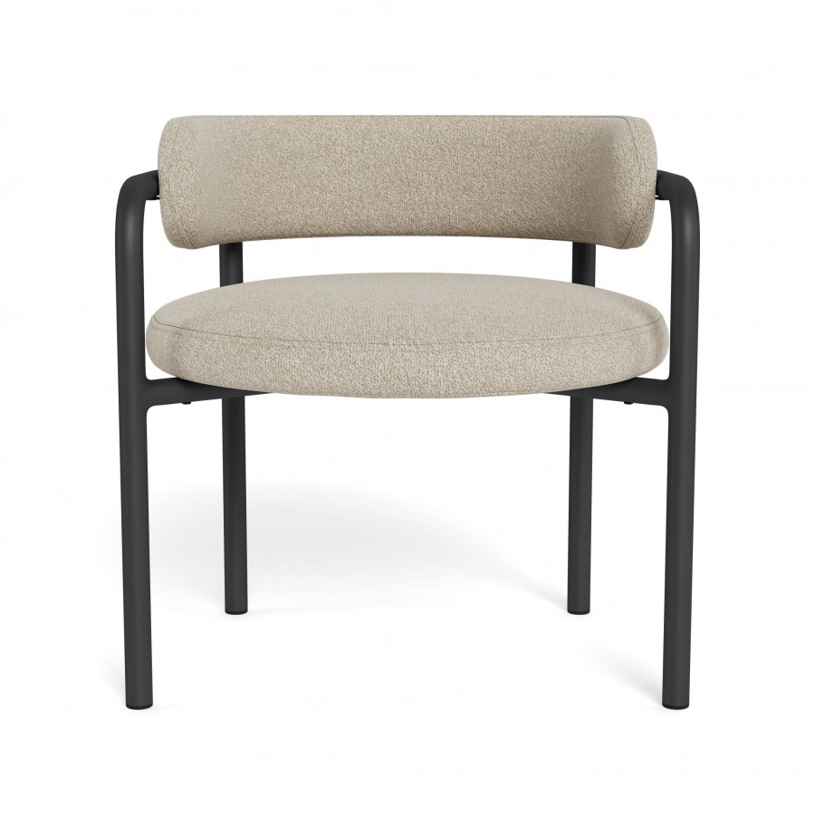 Harbour Porto Aluminum Club Chair - Aluminum Asteroid / Siesta Taupe