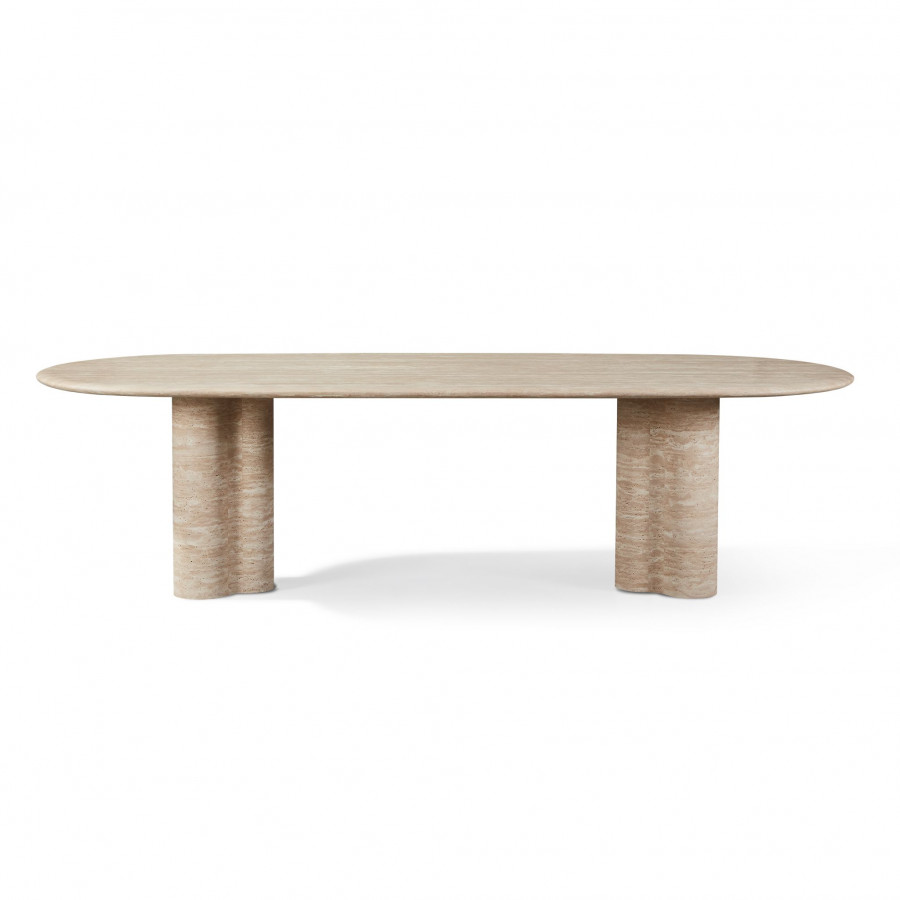 Harbour - Porto Travertine Pill Dining Table 108"