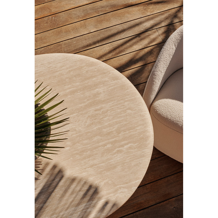 Harbour Porto Travertine Pill Coffee Table