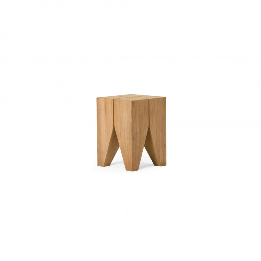 Harbour Pure Triangle Side Table in Teak Natural