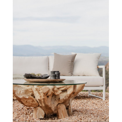 Harbour Pure Triangle Side Table in Teak Natural