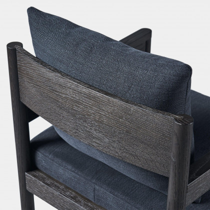 Harbour Rozelle Dining Chair - Oak Brown, Harbour Belgian Linen Natural