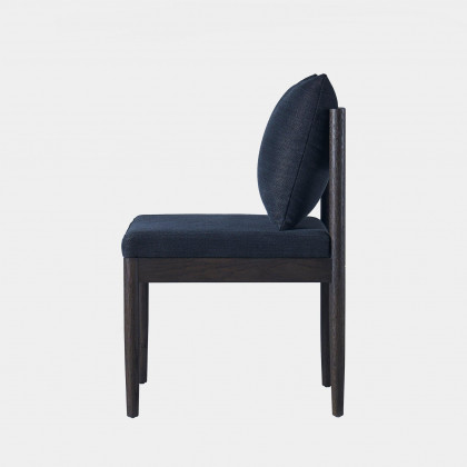 Harbour Rozelle Armless Dining Chair - Oak Brown, Boucle Slate