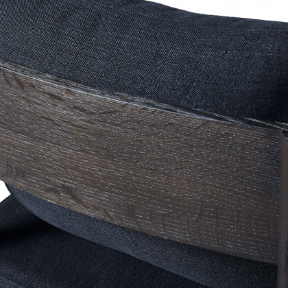 Harbour Rozelle Armless Dining Chair - Oak Brown, Harbour Belgian Linen Natural