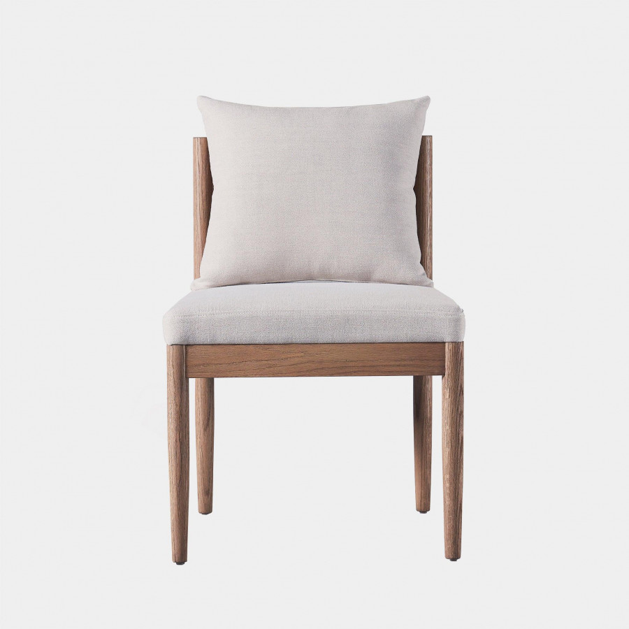 Harbour Rozelle Armless Dining Chair - Oak Natural, Boucle Natural