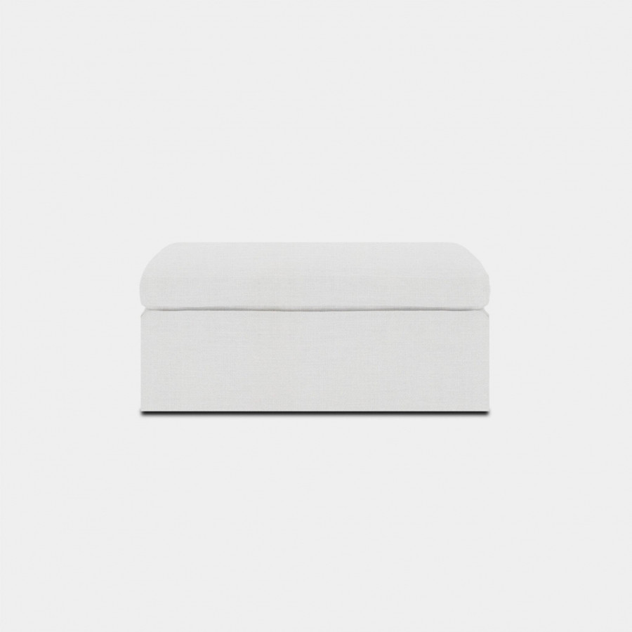 Harbour Sail Ottoman - Harbour Belgian Linen Dark Navy