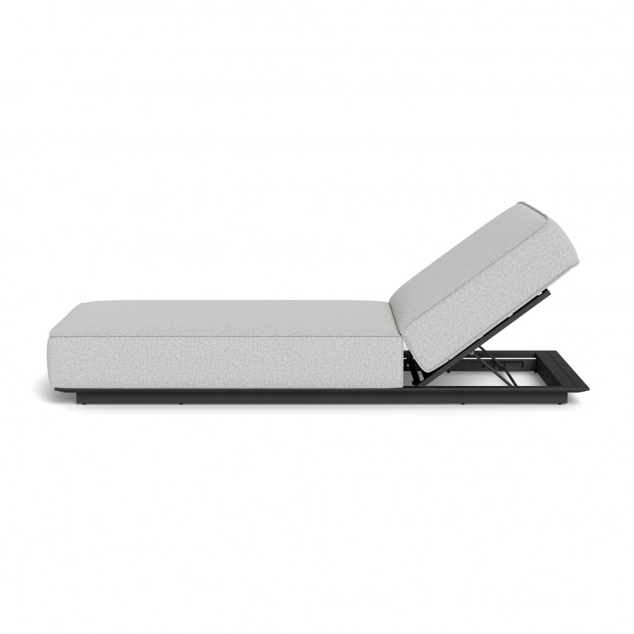 Harbour Santorini Outdoor Sun Lounge - Aluminum Asteroid / Copacabana Sand