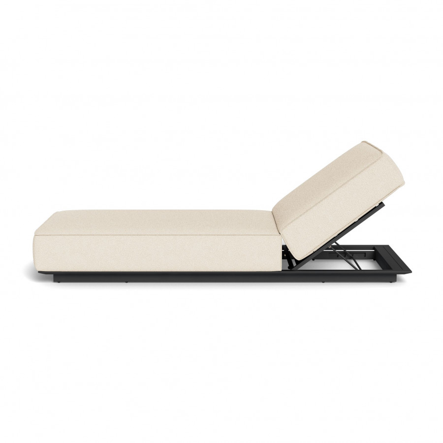Harbour Santorini Outdoor Sun Lounge - Aluminum Asteroid / Riviera Sand