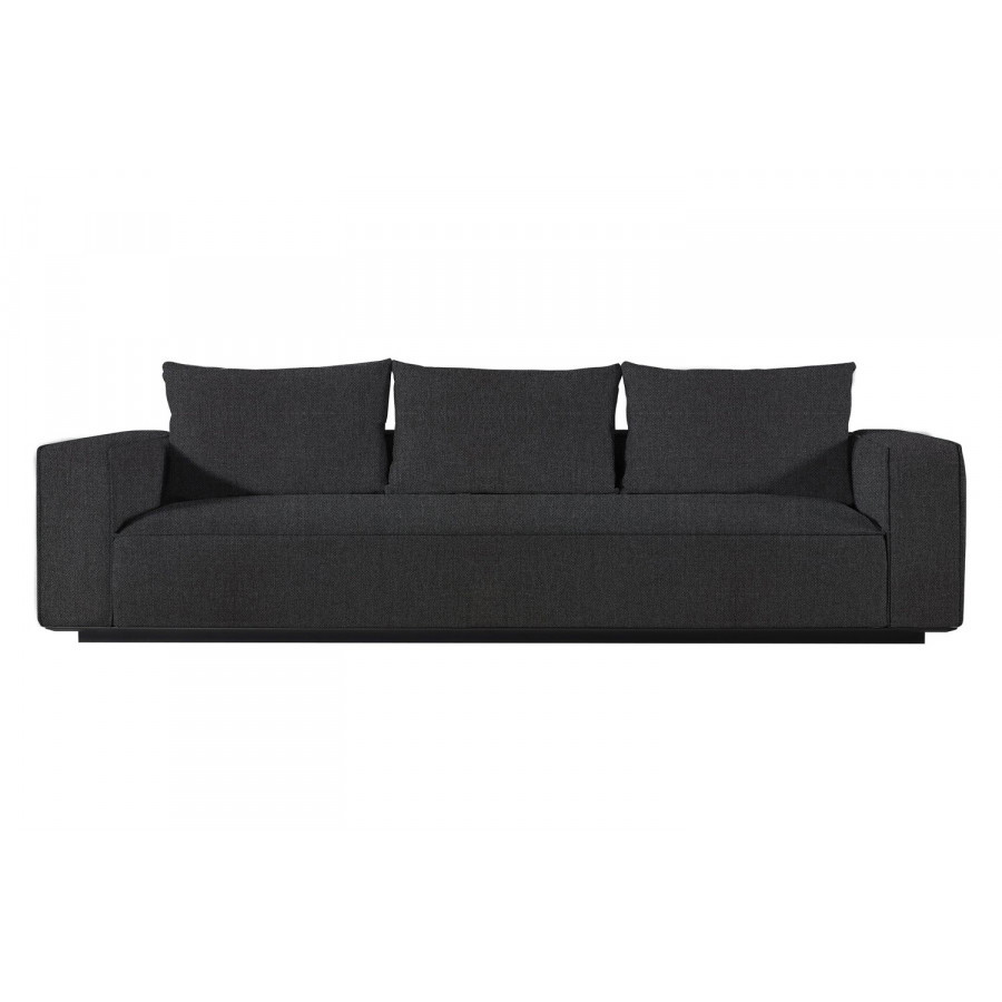 Harbour Santorini Outdoor 3 Seat Sofa - Aluminum Asteroid, Panama Grafito