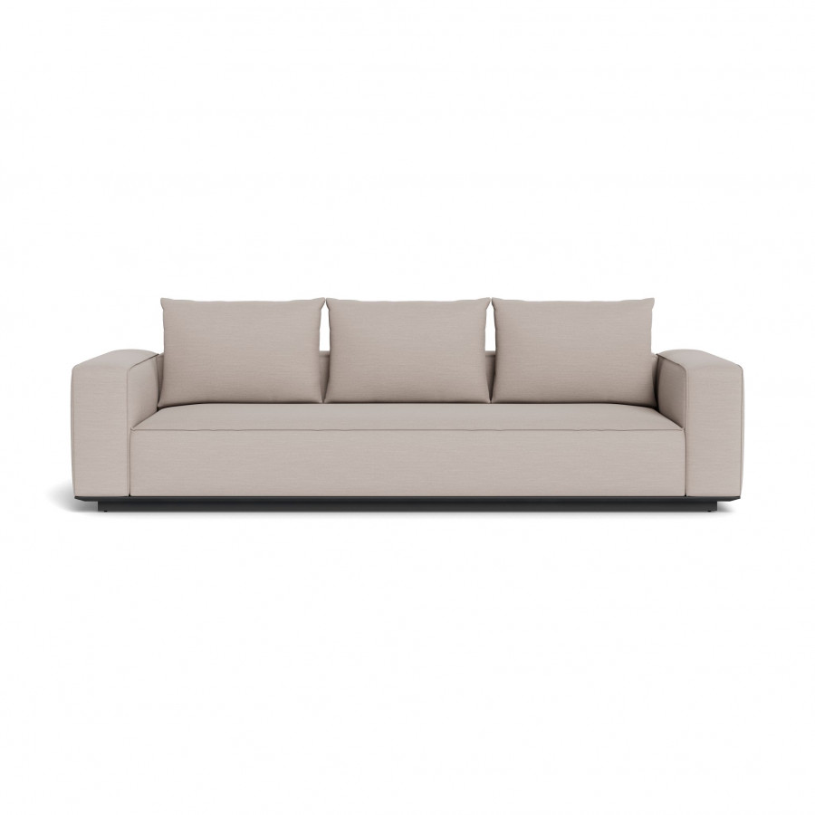 Harbour Santorini Outdoor 3 Seat Sofa - Aluminum Asteroid / Panama Marble
