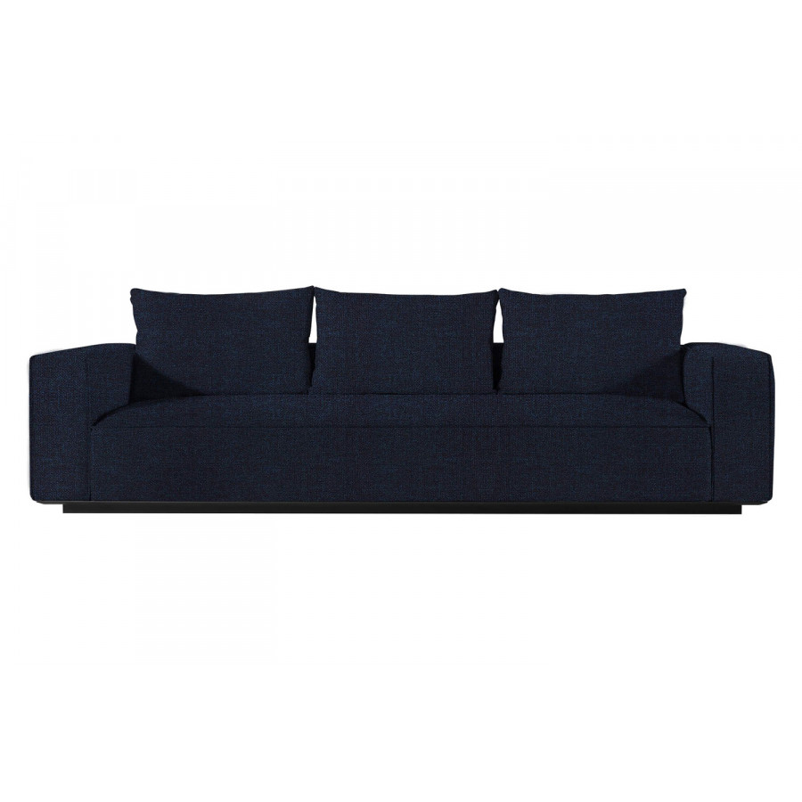 Harbour Santorini Outdoor 3 Seat Sofa - Aluminum Asteroid, Siesta Indigo