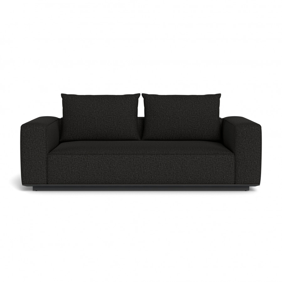 Harbour Santorini Outdoor 2 Seat Sofa - Aluminum Asteroid / Copacabana Midnight