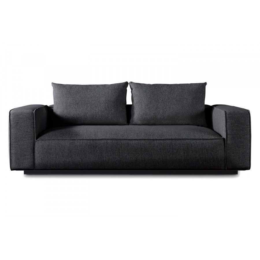 Harbour Santorini Outdoor 2 Seat Sofa - Aluminum Asteroid, Copacabana Midnight