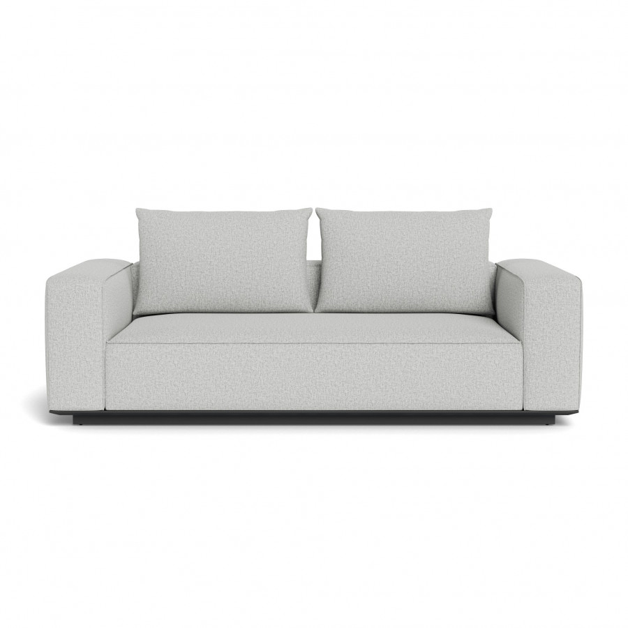 Harbour Santorini Outdoor 2 Seat Sofa - Aluminum Asteroid / Copacabana Sand