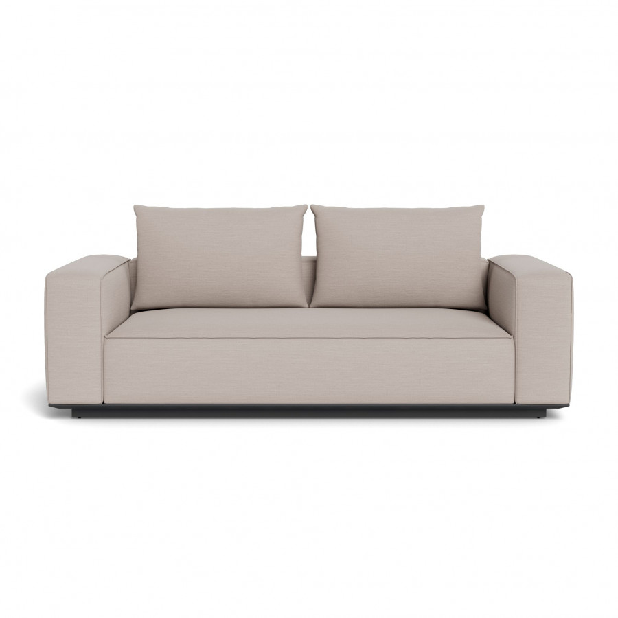 Harbour Santorini Outdoor 2 Seat Sofa - Aluminum Asteroid / Panama Marble
