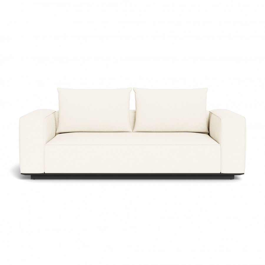 Harbour Santorini Outdoor 2 Seat Sofa - Aluminum Asteroid / Riviera Ivory