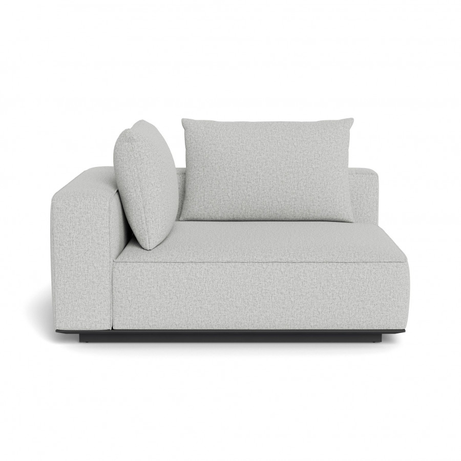 Harbour Santorini Outdoor Short Return Left - Aluminum Asteroid / Copacabana Sand