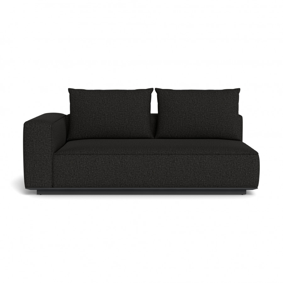 Harbour Santorini Outdoor Long Return Left - Aluminum Asteroid / Copacabana Midnight