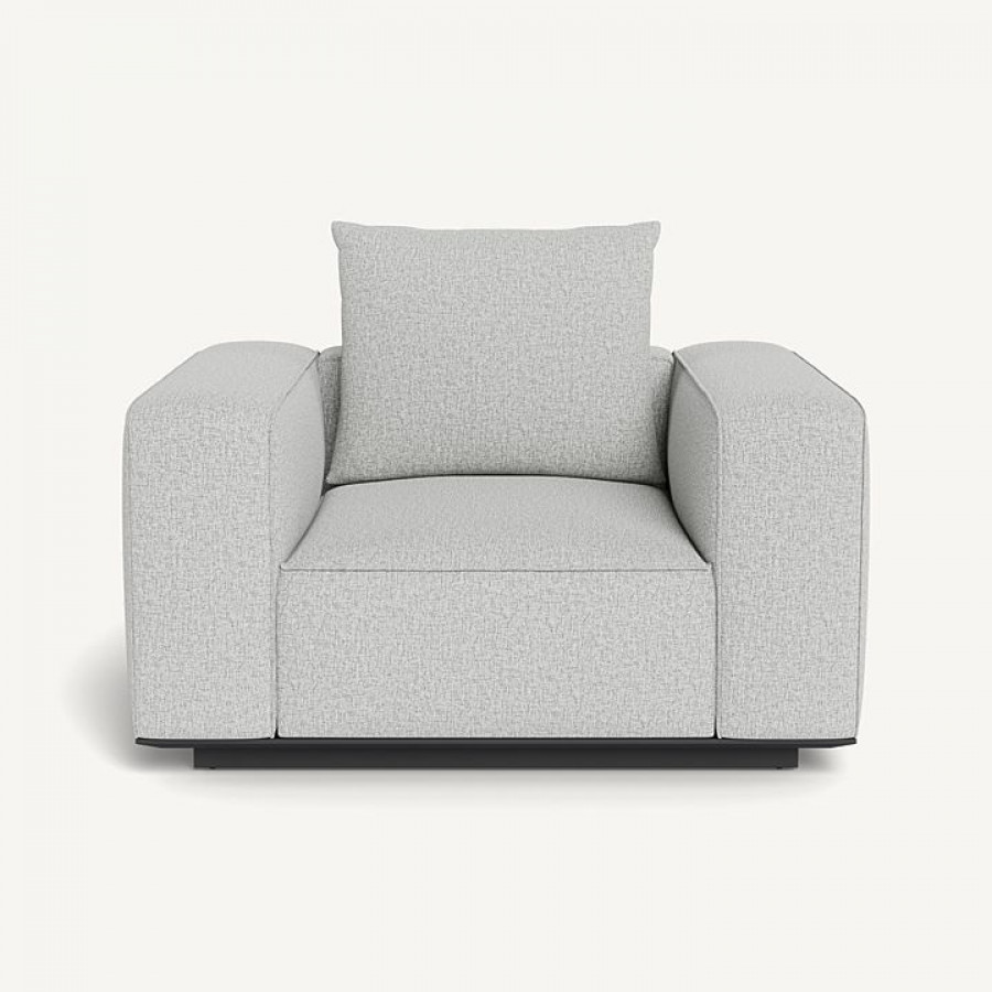 Harbour Santorini Outdoor Lounge Chair - Aluminum Asteroid / Copacabana Sand
