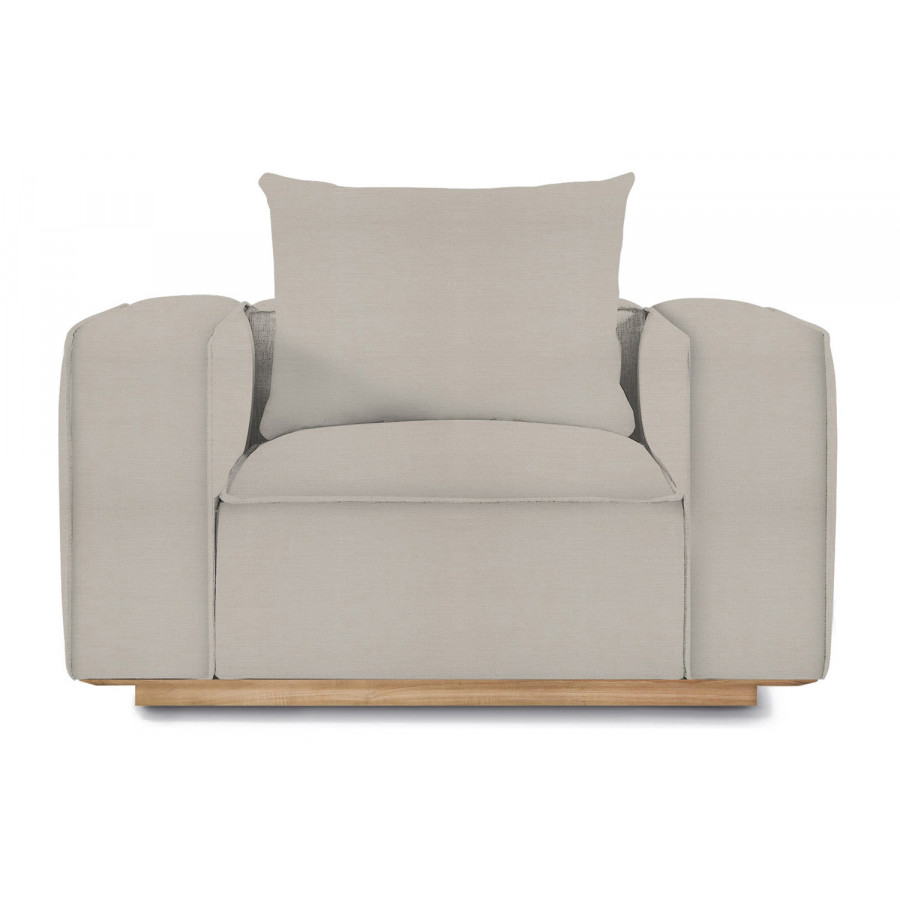 Harbour Santorini Outdoor Lounge Chair - Teak Natural, Panama Marble