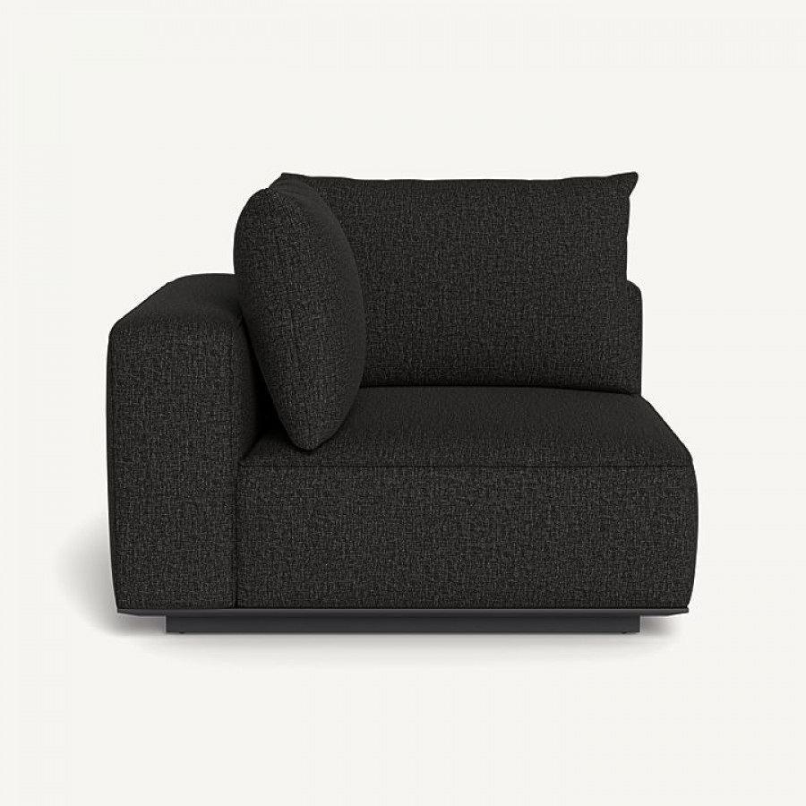 Harbour Santorini Outdoor Corner Left - Aluminum Asteroid / Copacabana Midnight
