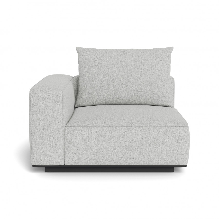 Harbour Santorini Outdoor Corner Left - Aluminum Asteroid / Copacabana Sand