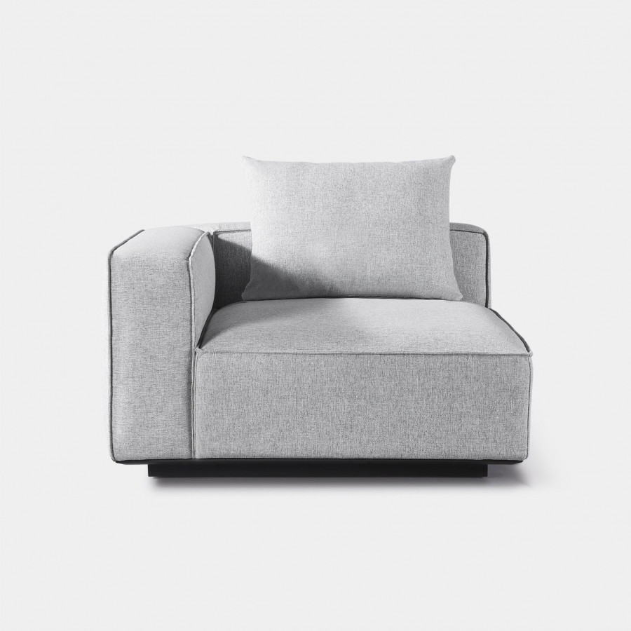 Harbour Santorini Outdoor Corner Left - Aluminum White, Copacabana Midnight