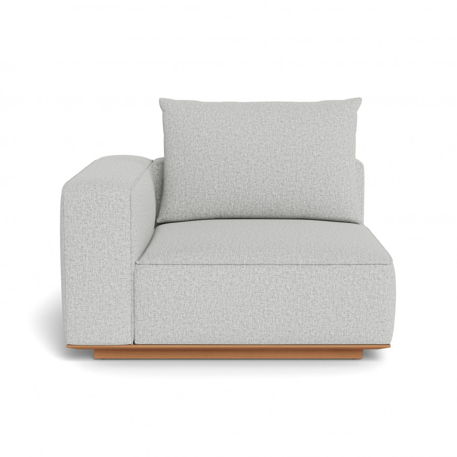 Harbour Santorini Outdoor Corner Left - Teak Natural / Copacabana Sand