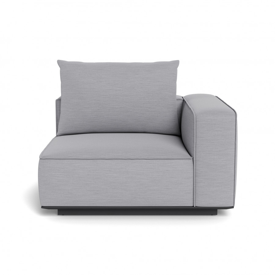 Harbour Santorini Outdoor Corner Right - Aluminum Asteroid / Panama Cloud