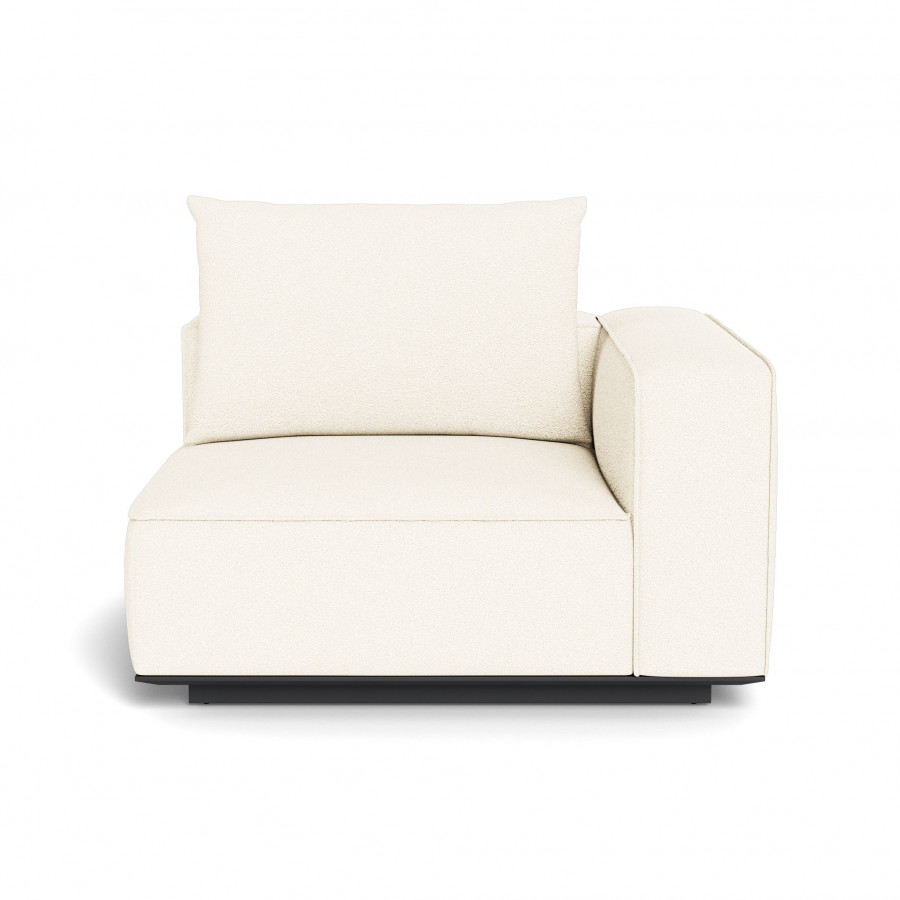 Harbour Santorini Outdoor Corner Right - Aluminum Asteroid / Riviera Ivory