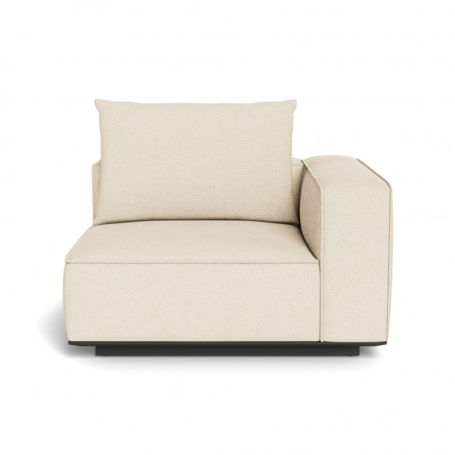 Harbour Santorini Outdoor Corner Right - Aluminum Asteroid / Riviera Sand