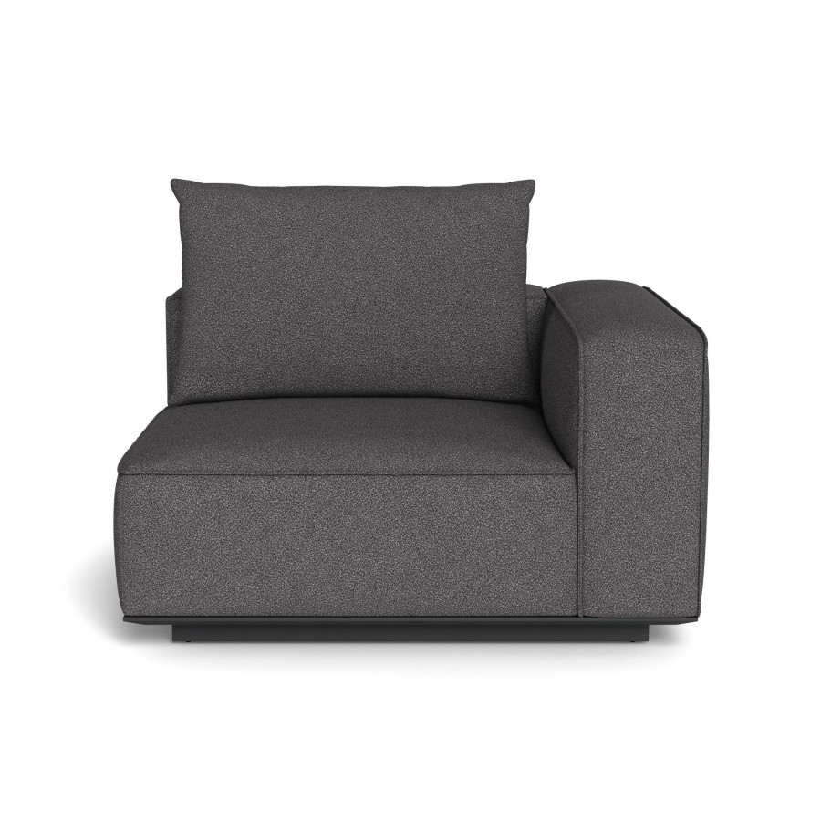 Harbour Santorini Outdoor Corner Right - Aluminum Asteroid / Riviera Slate