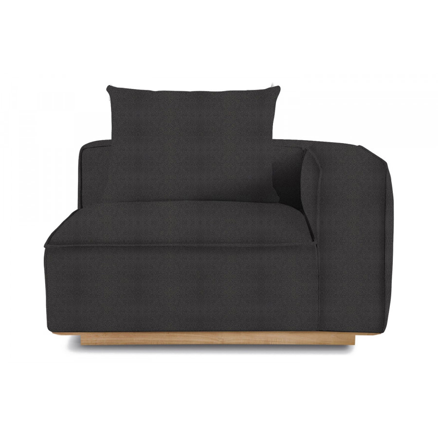 Harbour Santorini Outdoor Corner Right - Teak Natural, Riviera Slate
