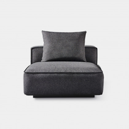 Harbour Santorini Outdoor Armless Single - Aluminum Asteroid / Copacabana Midnight