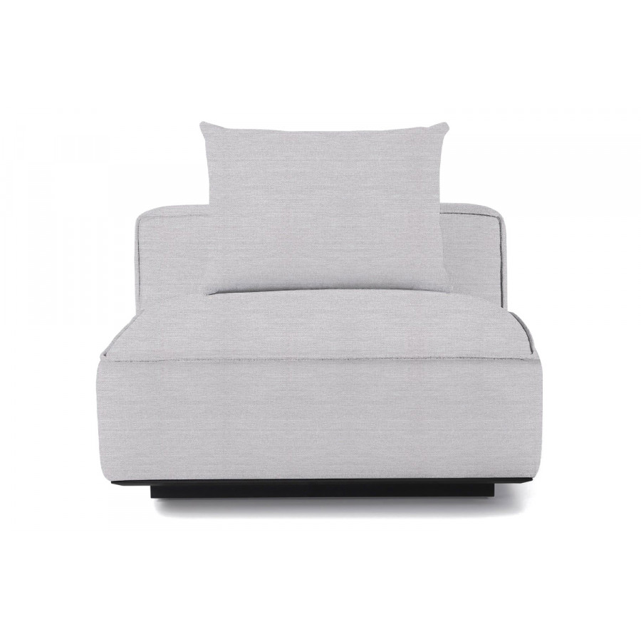 Harbour Santorini Outdoor Armless Single - Aluminum Asteroid, Panama Cloud