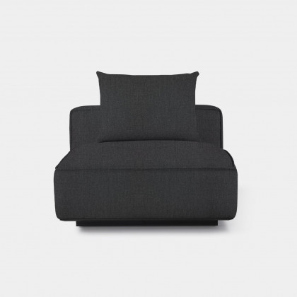 Harbour Santorini Outdoor Armless Single - Aluminum Asteroid / Panama Grafito