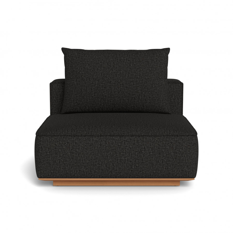 Harbour Santorini Outdoor Armless Single - Teak Natural / Copacabana Midnight