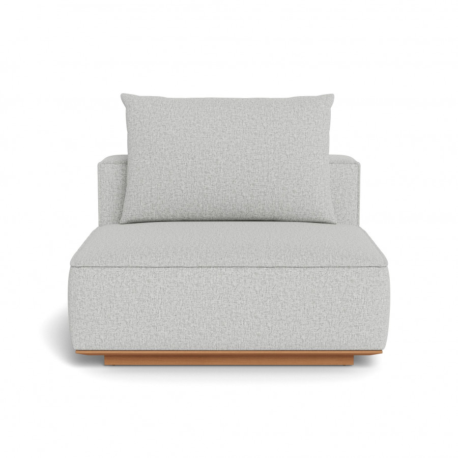 Harbour Santorini Outdoor Armless Single - Teak Natural / Copacabana Sand