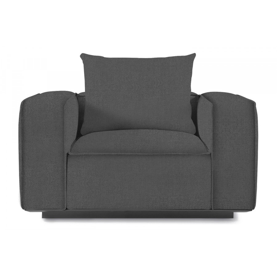 Harbour Santorini Outdoor Swivel Lounge Chair - Aluminum Asteroid, Siesta Slate