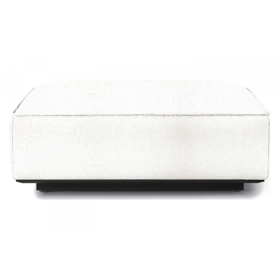 Harbour Santorini Outdoor Ottoman - Aluminum Asteroid, Siesta Ivory