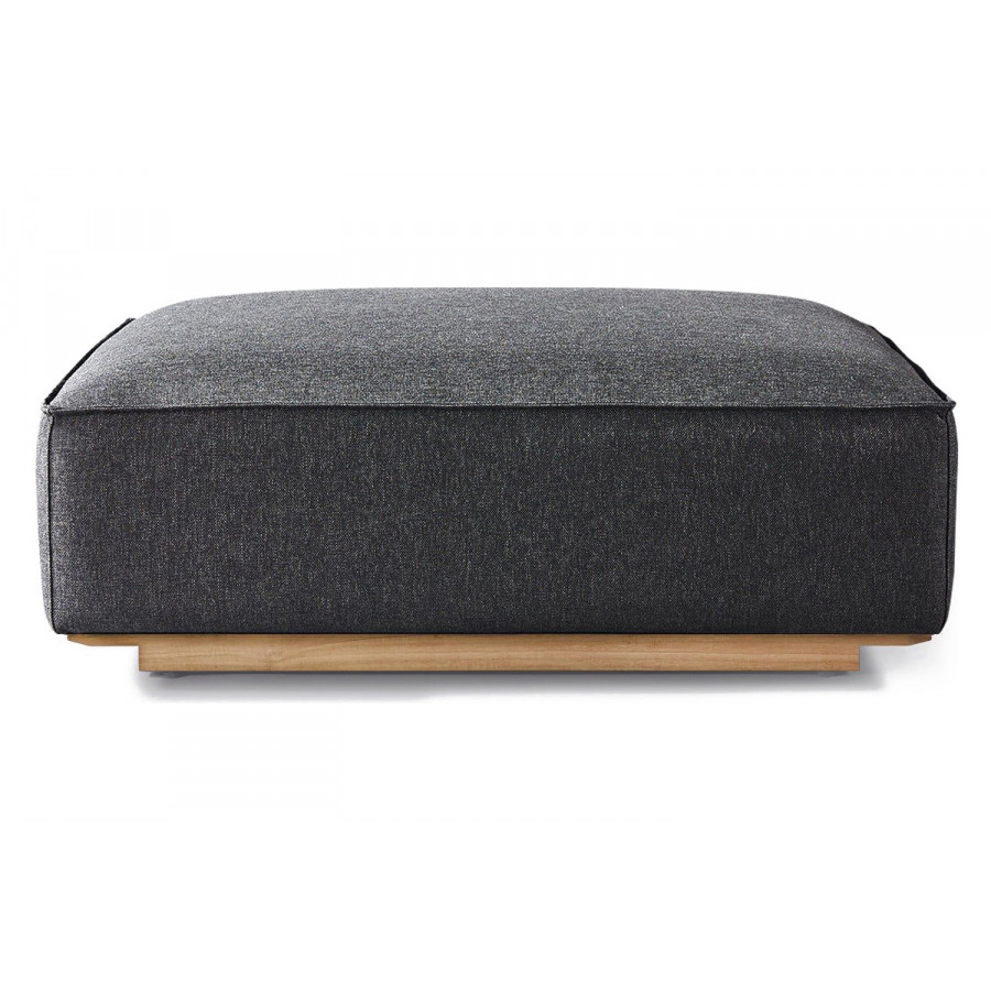 Harbour Santorini Outdoor Ottoman - Teak Natural, Copacabana Midnight