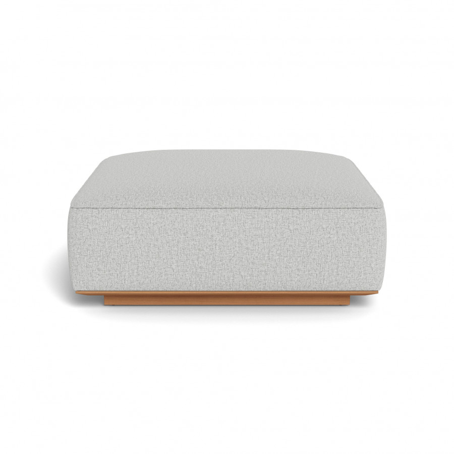 Harbour Santorini Outdoor Ottoman - Teak Natural / Copacabana Sand