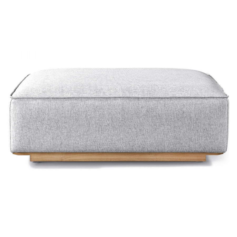Harbour Santorini Outdoor Ottoman - Teak Natural, Copacabana Sand